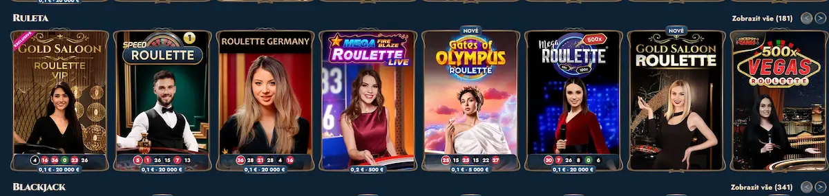 Živá ruleta v Rich Royal Casino